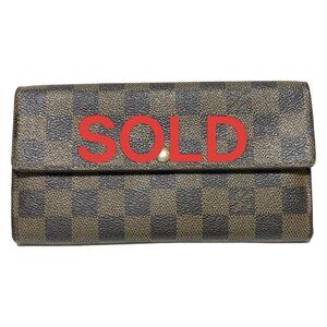 LOUIS VUITTON Portefeuille Sara NM2 Ebene Damier Long Wallet 185-062625
